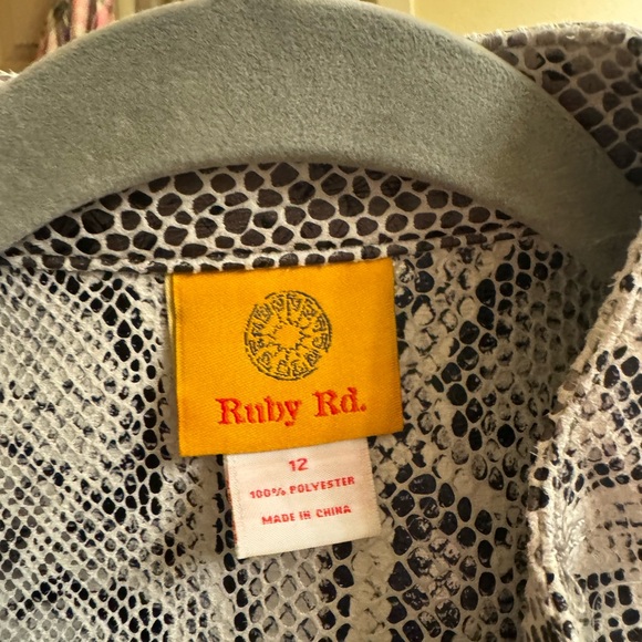 Ruby Rd. jacket snakeskin print size 12 - Picture 3 of 4